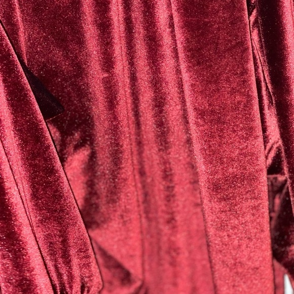 Laina Rauma SET Small top bottom maroon velour loungesuit leisure suit club bed - Picture 11 of 16